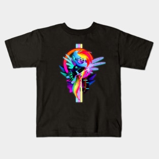 Synthwave Rainbow Dash Kids T-Shirt